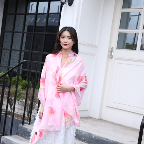 圍巾圖片——真絲圍巾，真絲絲巾，圍巾定制